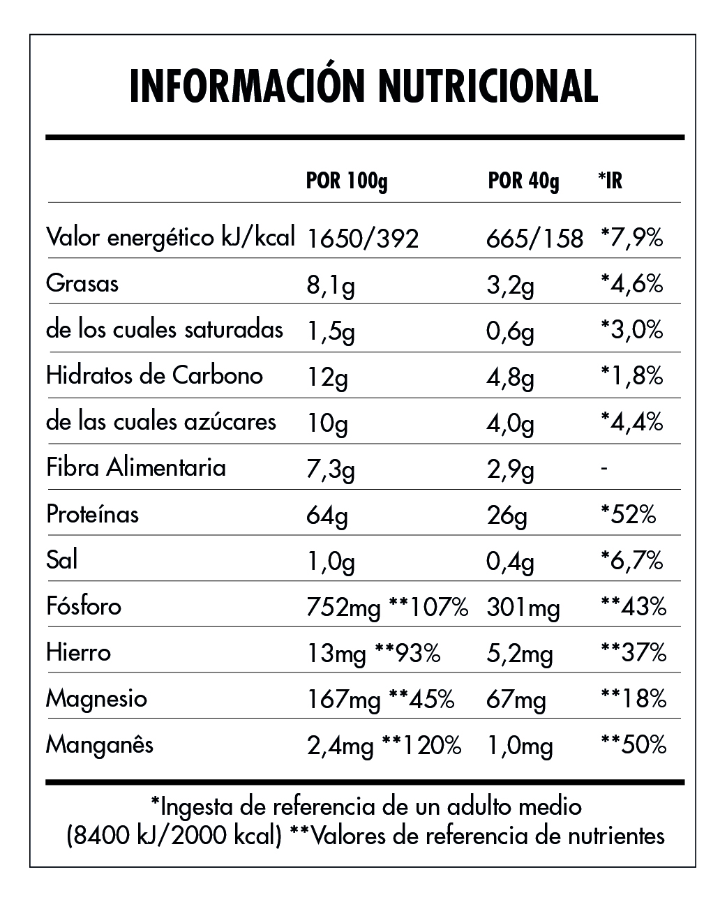 Tabela Nutricional - Super Vegan Protein